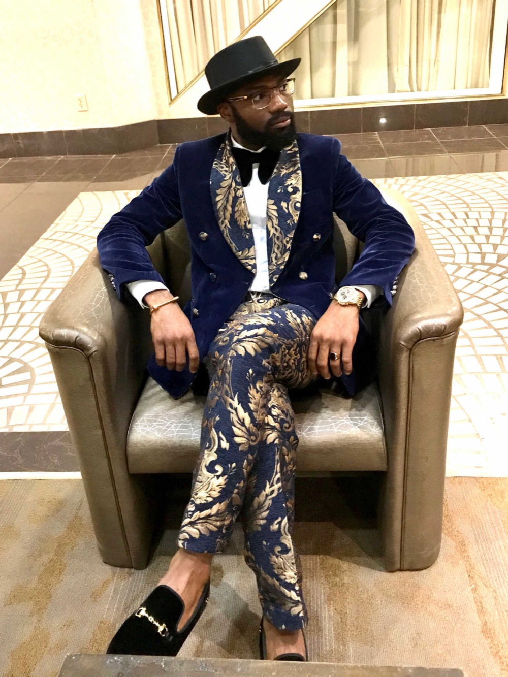 Noble Wedding Tuxedos Double Breasted Jacquard Men Suit Shawl Lapel 2 Piece Set Jacket Pants Groom Business Blazers Customized