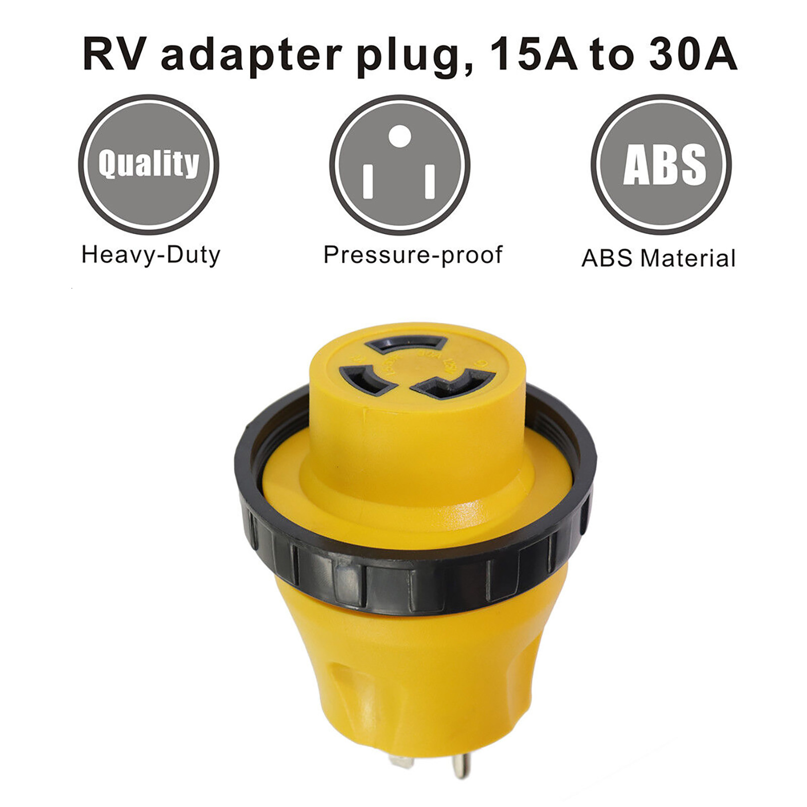 15Amp Male and 50Amp,30Amp to 30Amp Female 125V Power Cord Plug RV Boat Marine Adapter