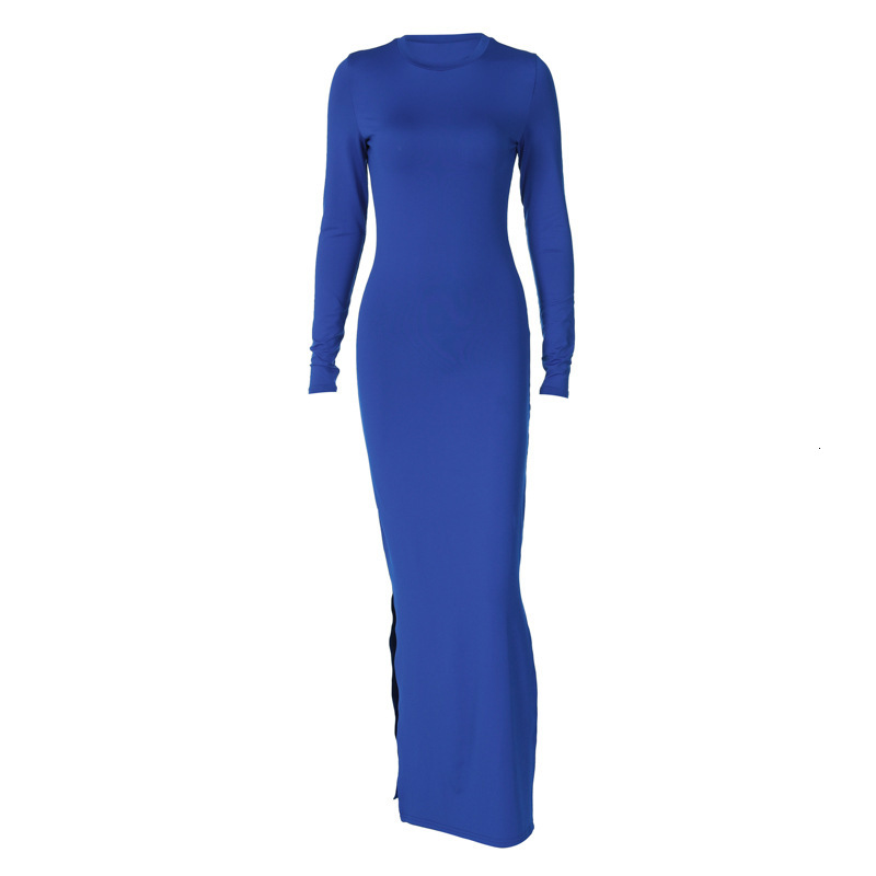 Women's 2023 Winter New Fashion Sexy Slim Fit Split Long Sleeve Dress