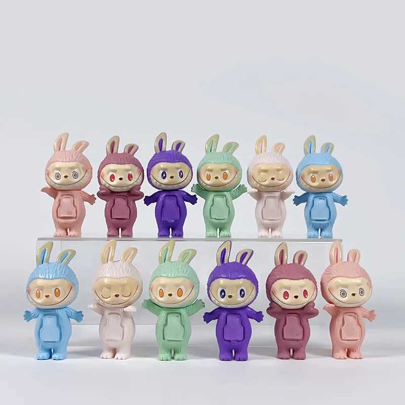 Cute Labubu Hippers Blind Box Figure Anime Figurine Cute Dolls Collection Toys Ornaments Decor Children Birthday Christmas Gifts W250301