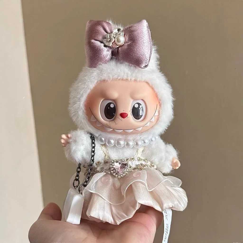 Mini Plush DollS Clothes Outfit Accessories For Korea Kpop Exo 15-17cm Labubu Idol V1 V2 New Chinese style skirt Clothing Gift W250301