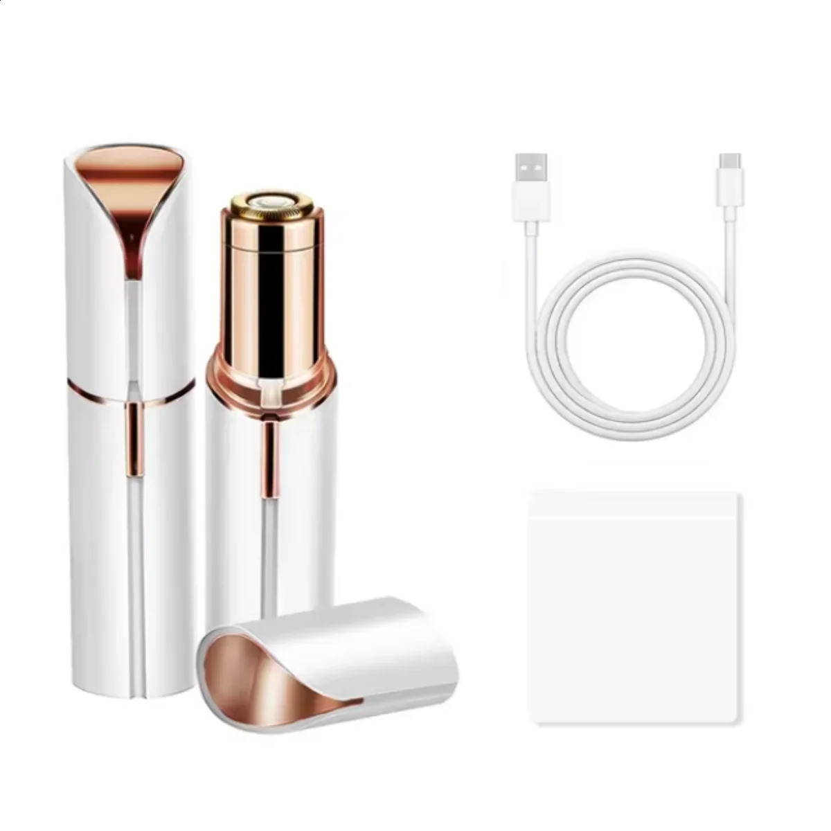 Electric Eyebrow Trimmer Mini Eye Brow Epilator Lipstick Shape Hair Removal Portable Women Painless Razor Shaver Tool 250305