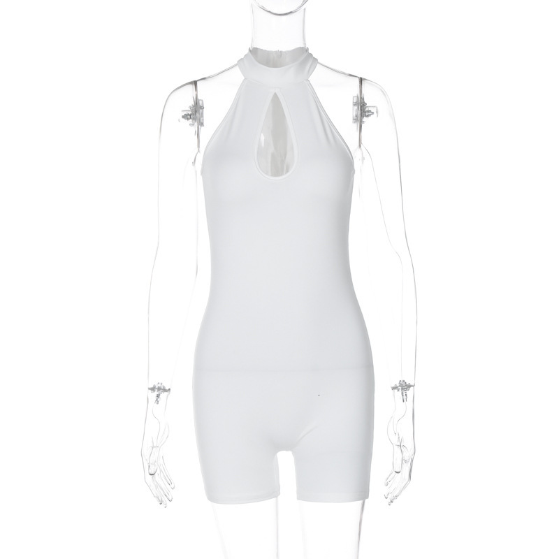 New And Sexy Hollow Out Slim Fit Round Neck Sleeveless Jumpsuit For Women's Fashion In Spring New
