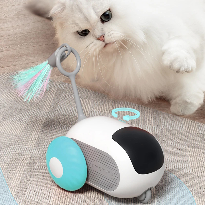 Update Intelligent Sports Car Remote Control Electric Toys Entertainment Fun Pet Mice Interactive Feathers Cat Sticks Kitten Toy