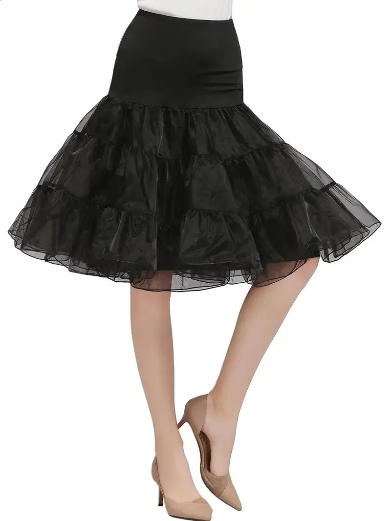 Womens 50S Vintage Tulle Petticoat Half Slip Tutu Underskirt 250224