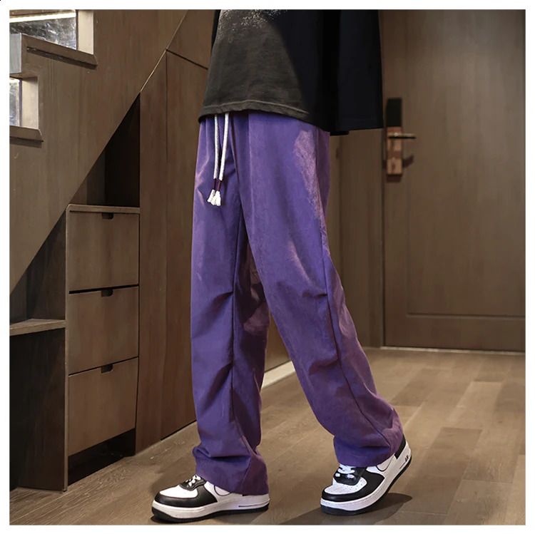 Y2K High Street Loose Straight Casual Trousers streetwear men baggy pants joggers men pants hip hop cargo pants men joggers men 250225