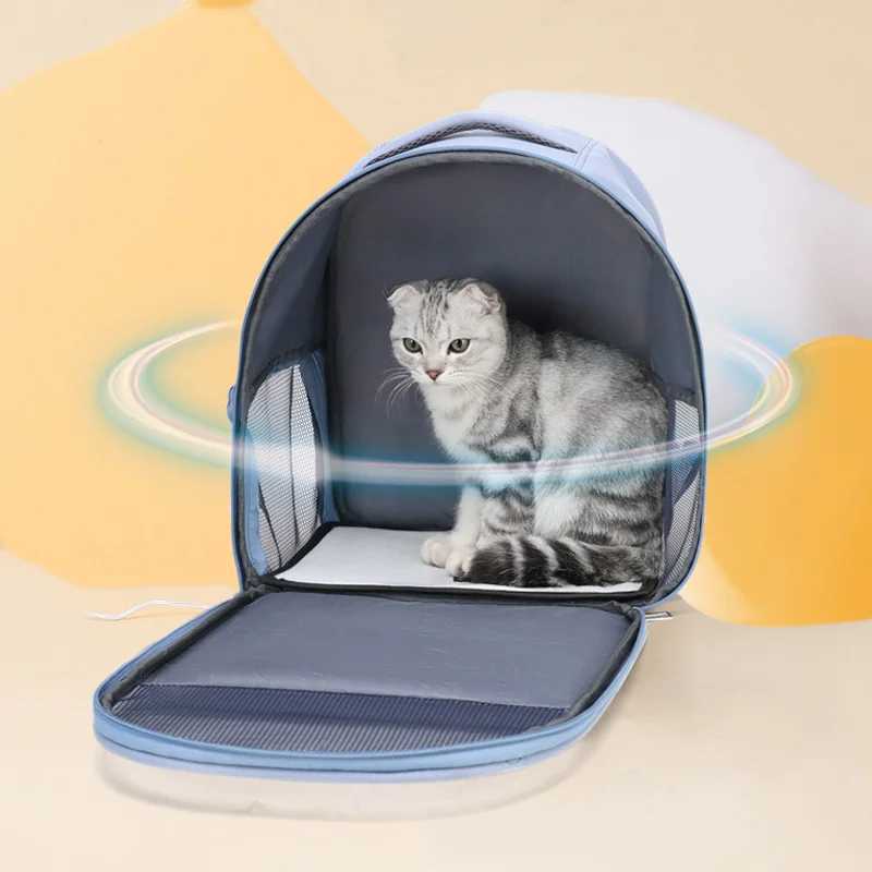 Large Capacity Portable Cat Carrier Backpack Breathable Pet Travel Bag Wear-resistant Foldable Cat Bag for Kitten 250205