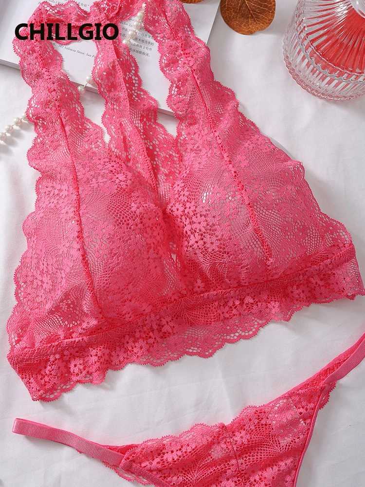 CHILLGIO Women Sets Lace Underwear Sexy Panties See-through Bra Thin Erotic Sexy Female Lingerie Split Design Bra Two Piece SetXJ250301