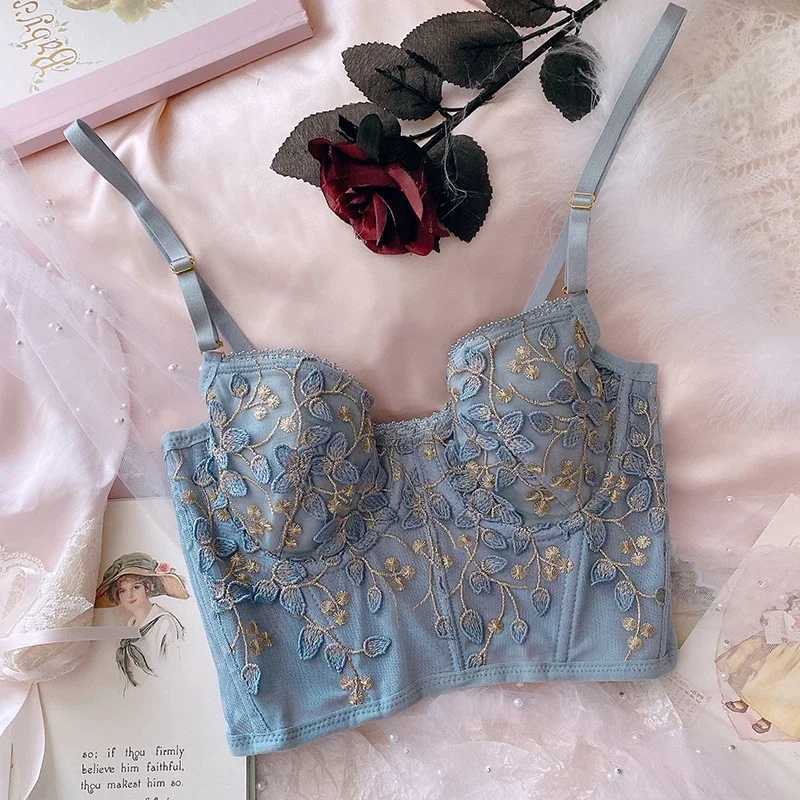 Wriufred Lace ultra-thin no steel ring underwear hollow no sponge gather bra beautiful back sexy summer bra underpants setXJ250301