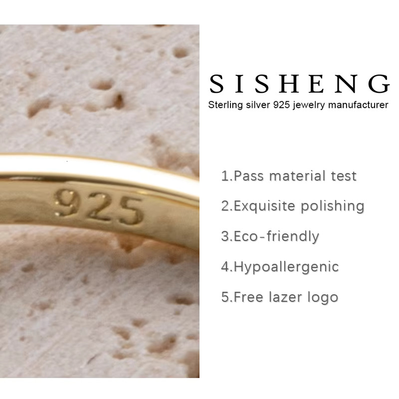 Women Jewelry Sterg Sier 14K Gold Plated Pave Stone One Row Ribbed Twist Dome Croissant Ring