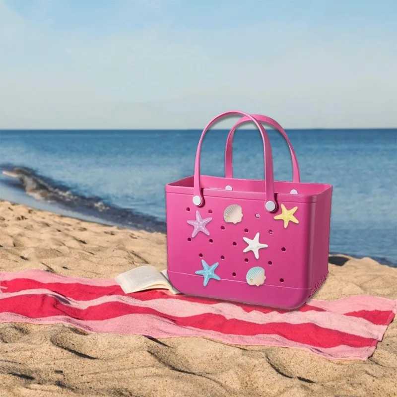 Large Starfish Charms Bogg Bags Pins EVA Rubber Wen Tote Handbag Decorative Shell Buckles Badge Bag Bogg Bag Accessories Y250228