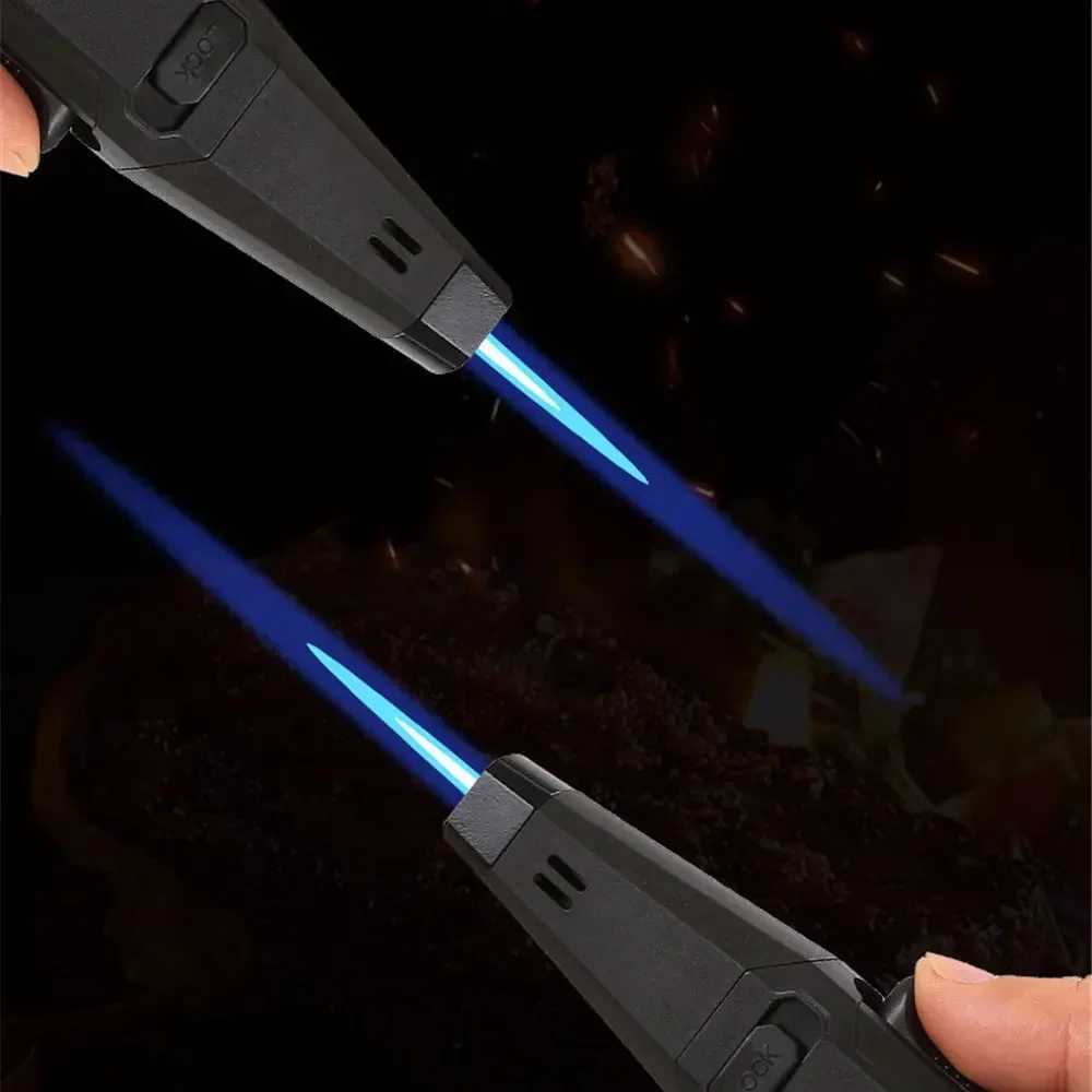 Butane Torch Lighter Refillable Pen Butane Lighter Adjustable Jet Flame Lighter Grill BBQ Candle Camping Portable Ignition GunT250301