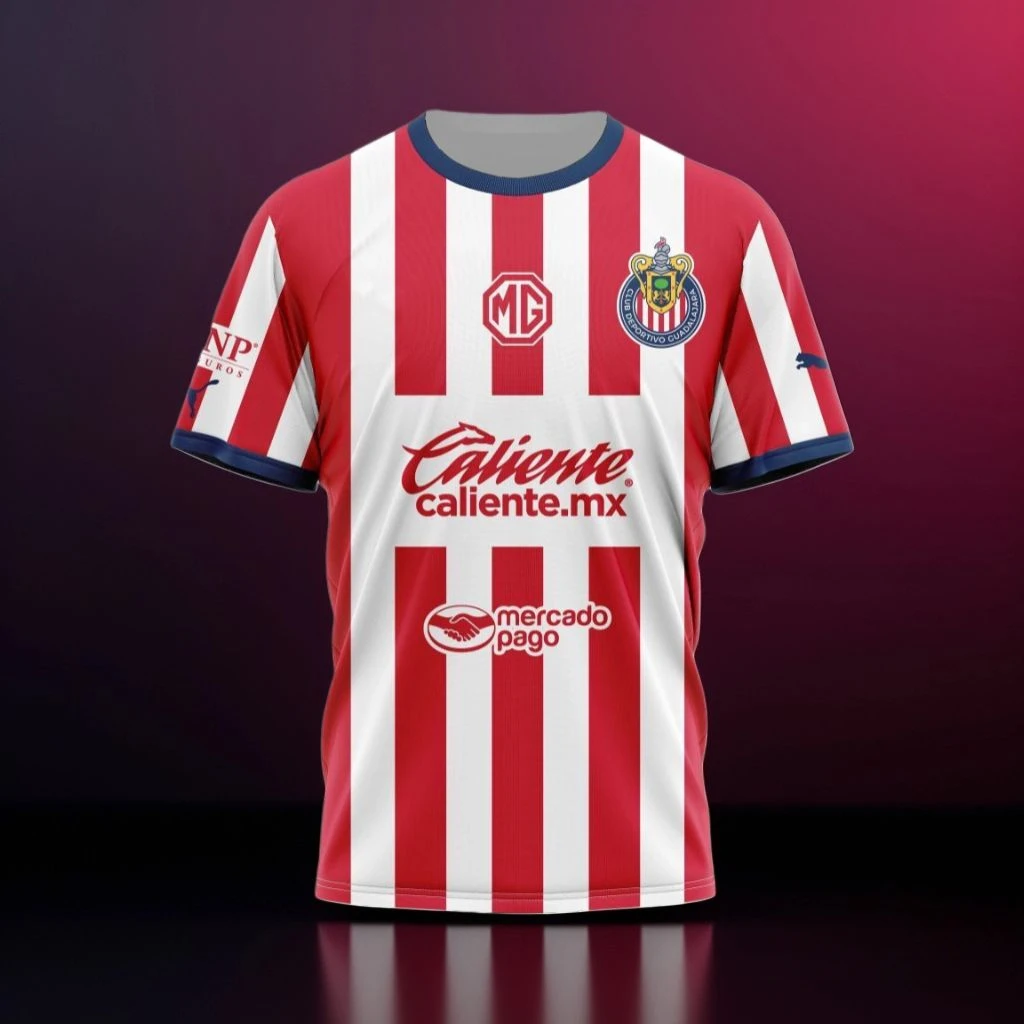 Soccer Jersy Chivas Home Jersey Men Women Oversized T-Shirts Sports Casual Outdoor Training Jersey Breathable Fast Dry