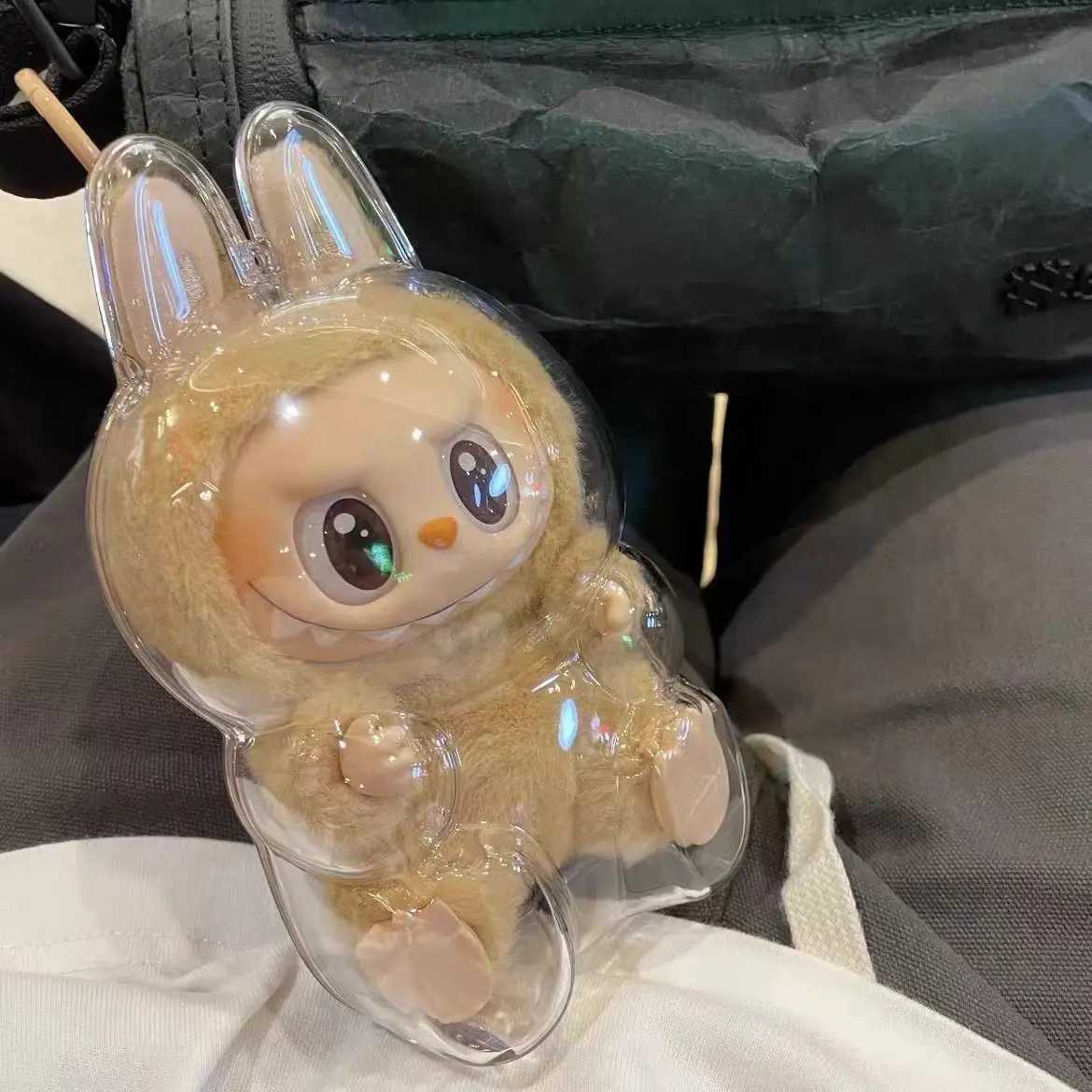 PopMart Monster Labubu V2 Sit Party Transparent Protective Shell Doll Protective Doll Clothes Outfit Doll Accessories W250301
