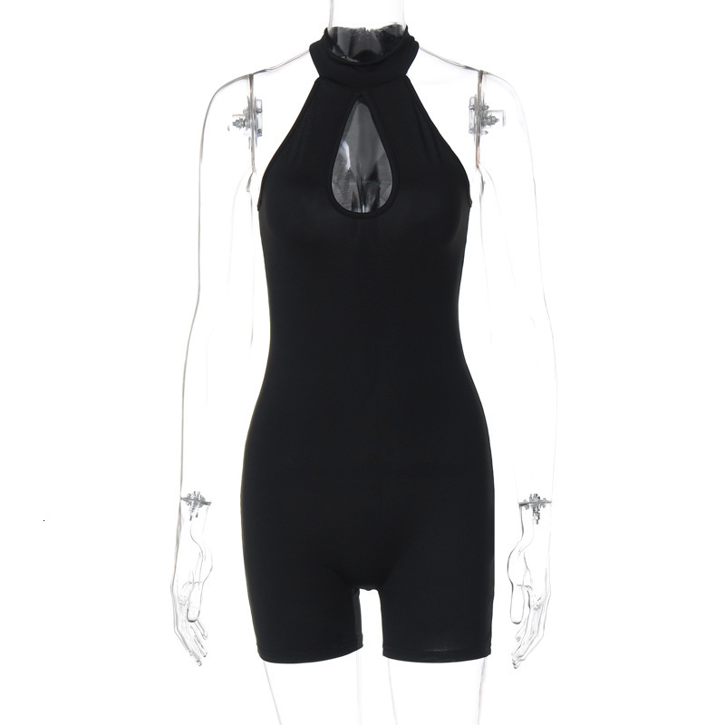 New And Sexy Hollow Out Slim Fit Round Neck Sleeveless Jumpsuit For Women's Fashion In Spring New