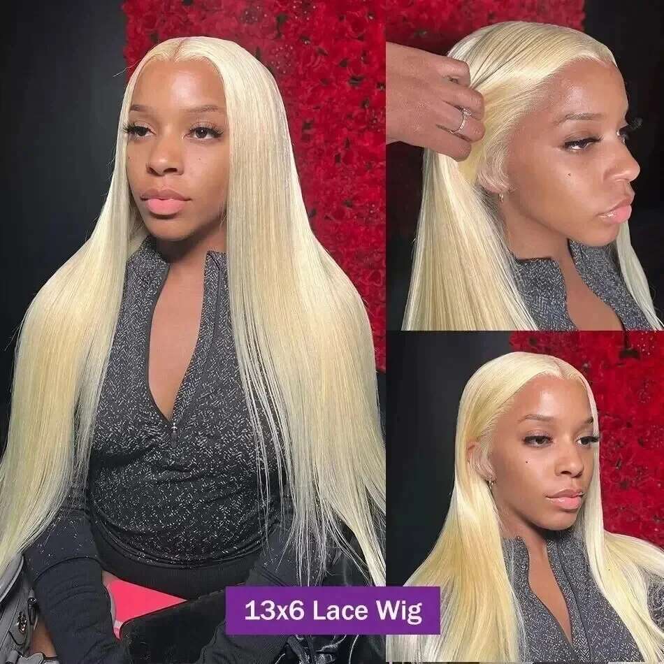 Frontal 13x6 13x4 Hd Lace Front Wig Human Hair Brazilian 30 32 Inch Bone Straight 613 Blonde Wigs for Women
