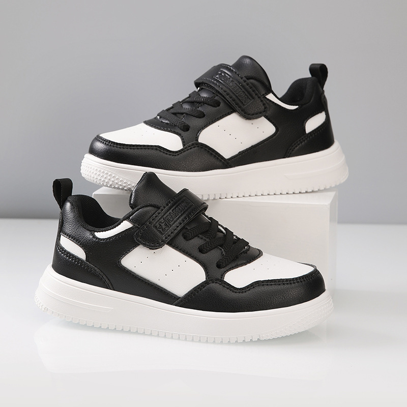 All White Leather Youth Shoes Fashion Kids Children Student Tennis Running Sneakers Kidsnest Sport Trainers For Boys Girls Big Sizes US5C-US6Y 000130