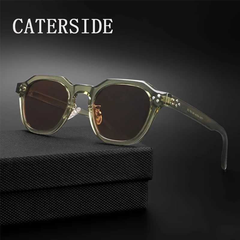CATERSIDE Retro Polari Sunes Men tralight TR90 Frame Polygon Wen Sun es Outdoor High Quality Travel Eyewear Y250301