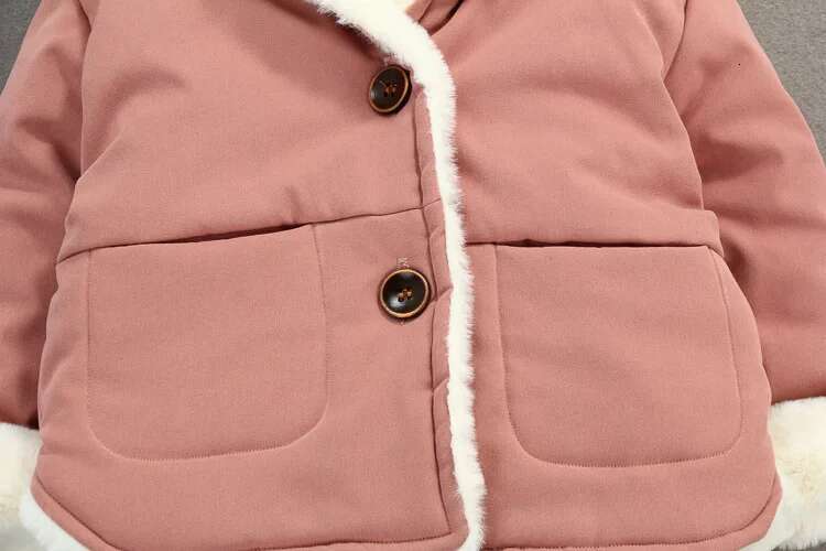 Ddmyshoesvip Autumn Winter Fleece Jacket Cartoon Hooded Plus Veet Infant Boys Coat Newborn Baby Girls Outerwear Toddler Parka