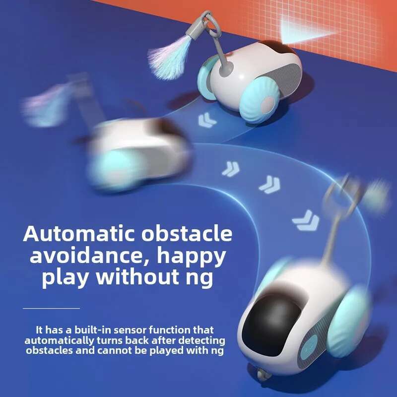 Update Intelligent Sports Car Remote Control Electric Toys Entertainment Fun Pet Mice Interactive Feathers Cat Sticks Kitten Toy