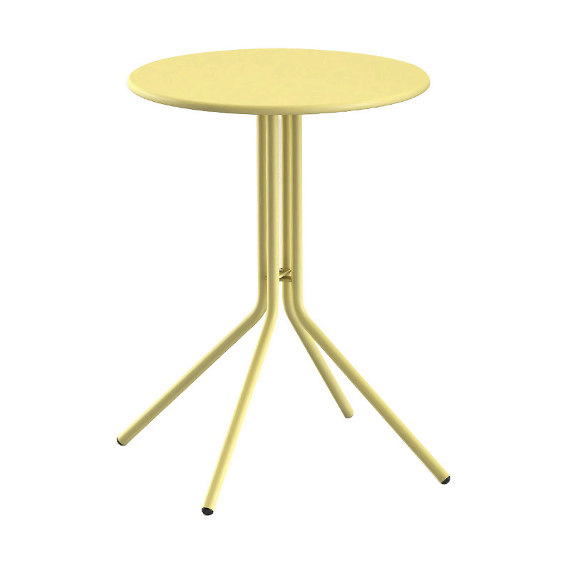 Scandinavian simple coffee table milk tea store iron tea table balcony small round table office negotiation table outdoor leisure table