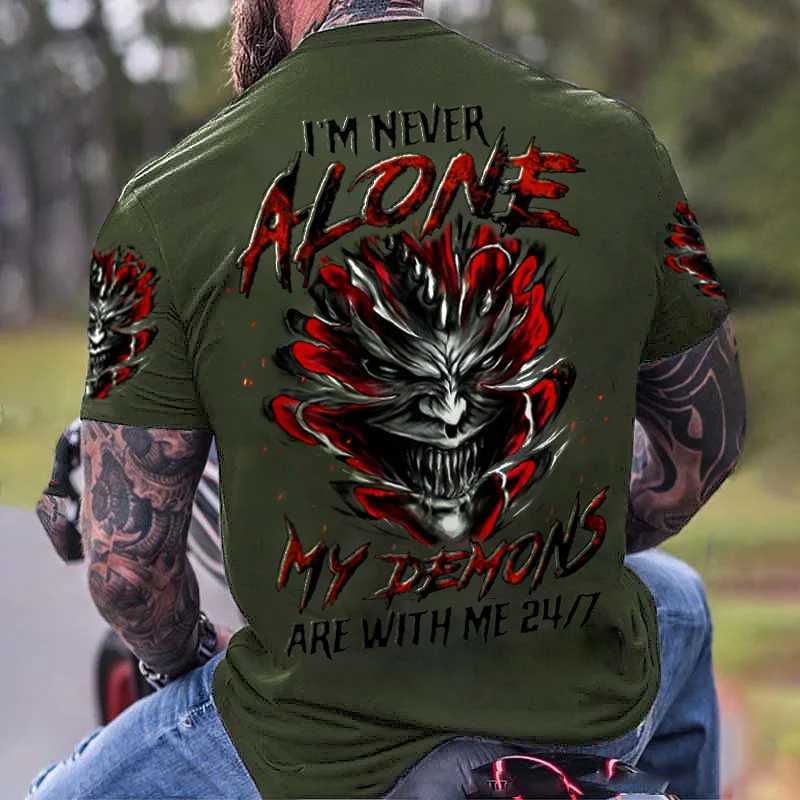 Men's T-Shirts Vintage T-shirts For Men Shirts Short Sleeve Tops Skull Graphic Clothing O Neck Oversized Streetwear 5xl Summer Mens Shirt Tees J2