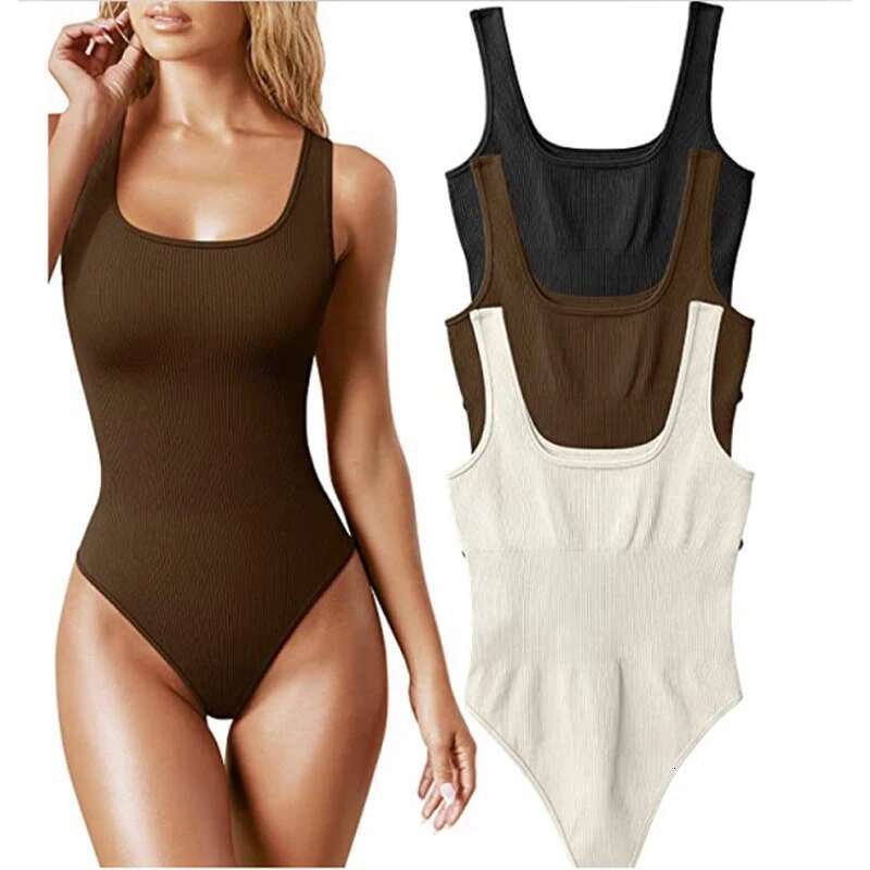 2024 summer solid sexy bodycon women bodysuits female Knit slim casual za bodysuit chic lady club short playsuits femme