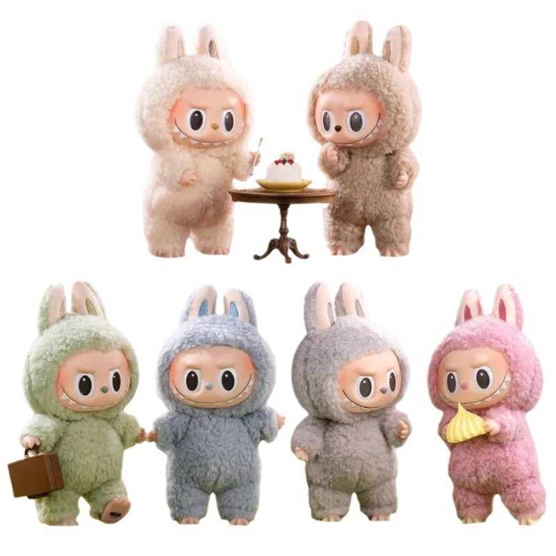 Mini cute Labubu monster doll heart-shaped Macarone Kai pattern bag keychain decoration 1 1 Christmas gift replicaXJ250301