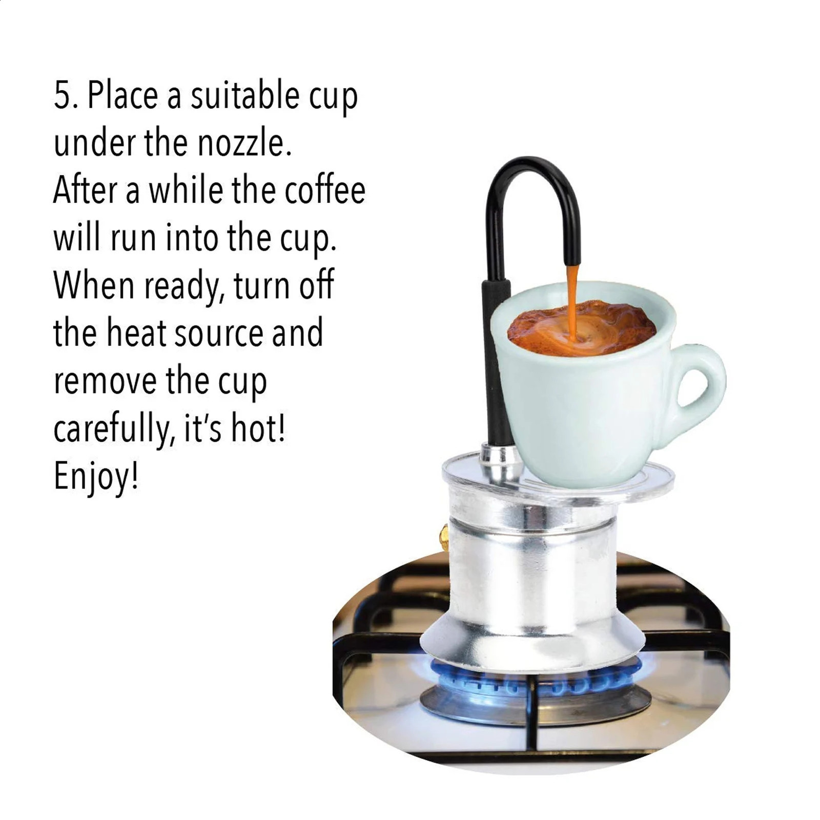 Spout Stovetop Moka Pot Aluminum Alloy 1 Cup 50ML Italian Coffee Maker Rust Lightweight Practical for Travel 250224 - view 4