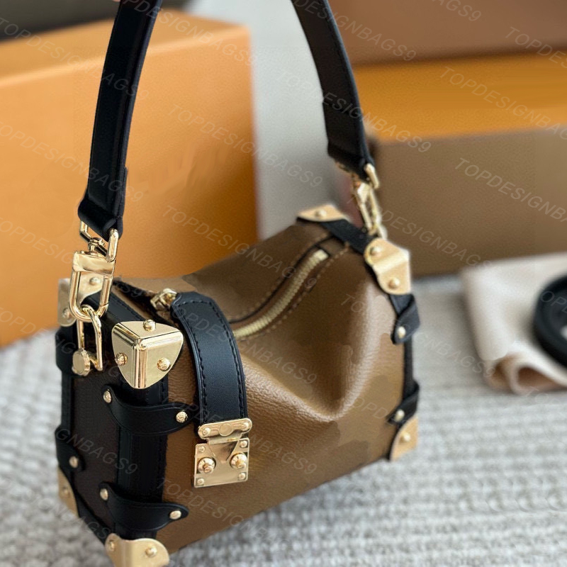 Side Trunk Bags Designer Soft Box Bags For Women Luxurys Top Handle Bags With Shoulder Strap Vintage Fashion Crossbody Shoulder Bags