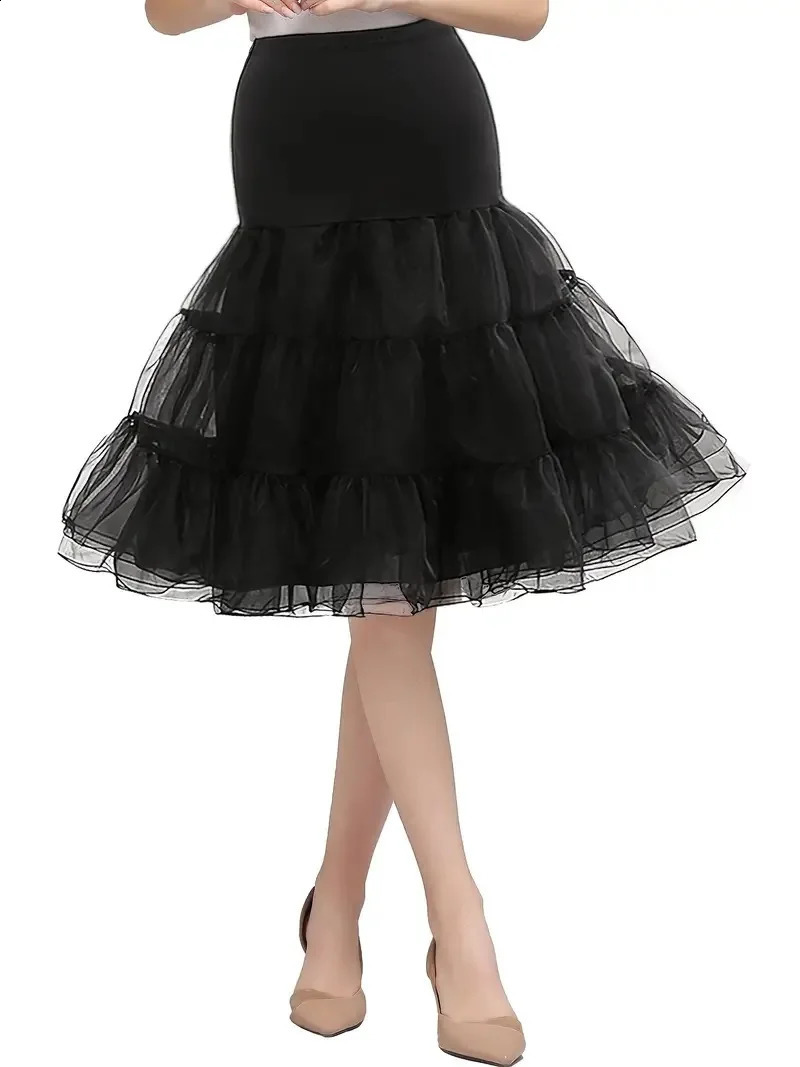 Womens 50S Vintage Tulle Petticoat Half Slip Tutu Underskirt 250224