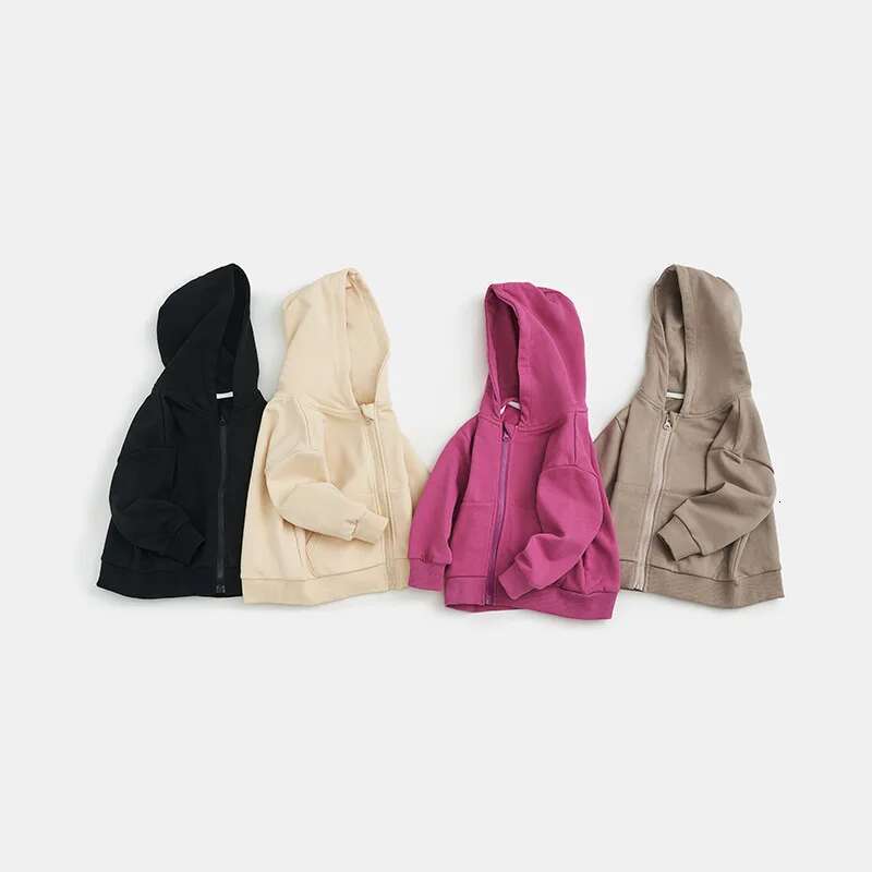 Ddmyshoesvip Autumn Baby Girls Sweatshirt Cotton Long Sleeve Solid Children Hoodies Loose Candy Color Young Kid Girl Outerwear Coat
