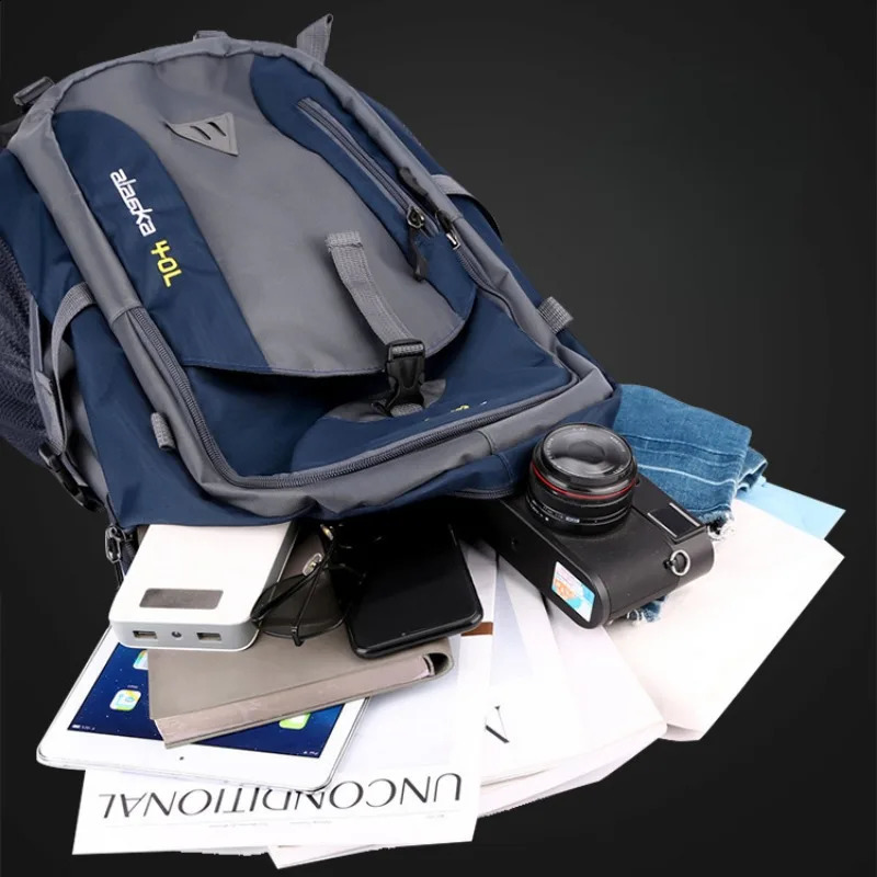 40L outdoor hiking bag mens and womens shoulder bag sports bag leisure travel backpack large capacity 250228