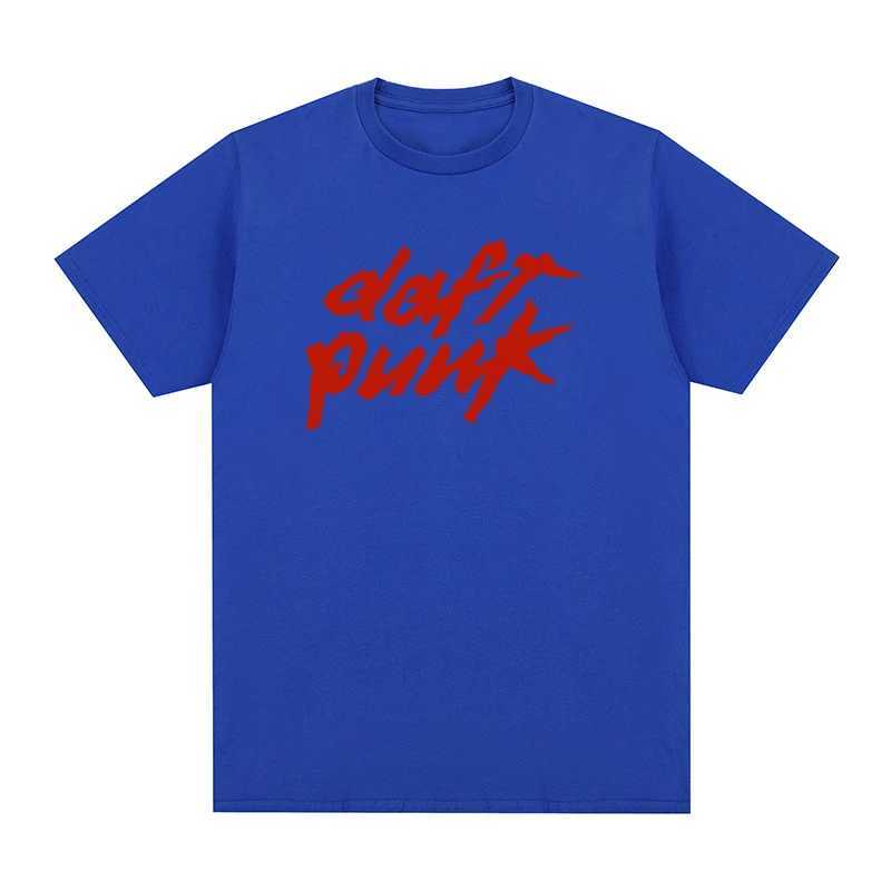 Summer Men Cotton T-Shirt Daft Punk Tops Tees Male Casual Clothing Unisex Women Fashion Solid Color Short Sleeve StreetwearT250307