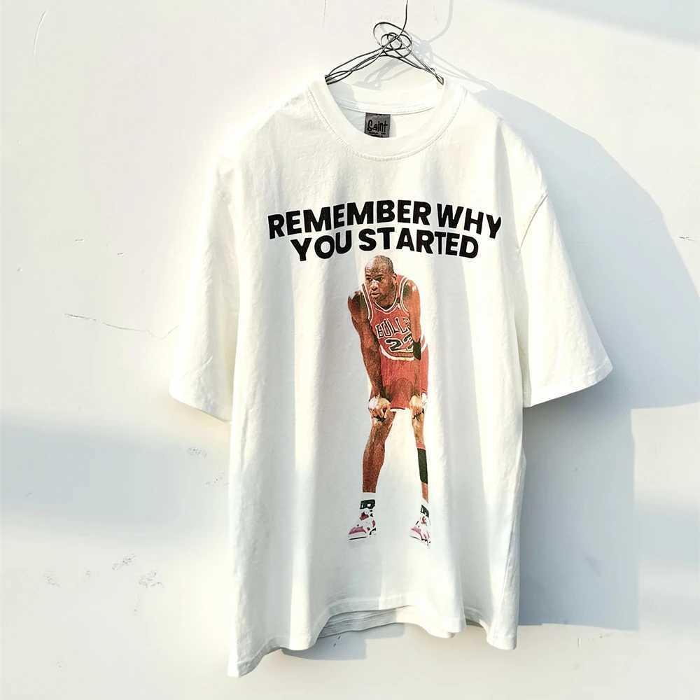 Yao888 Vintage Graphics Print Men Clothing Tops Tee Oversize Casual Short Sleeve Sports Star Style Fashion HipHop Men T Shirt J250515