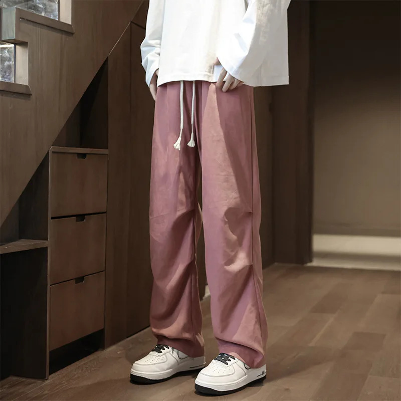 Y2K High Street Loose Straight Casual Trousers streetwear men baggy pants joggers men pants hip hop cargo pants men joggers men 250225