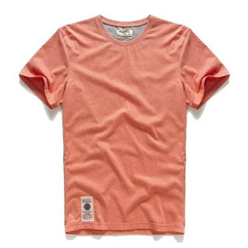Mens T-shirt Cotton Solid Color t shirt Men Causal O-neck Basic Tshirt Male High Quality Classical TopsT250228