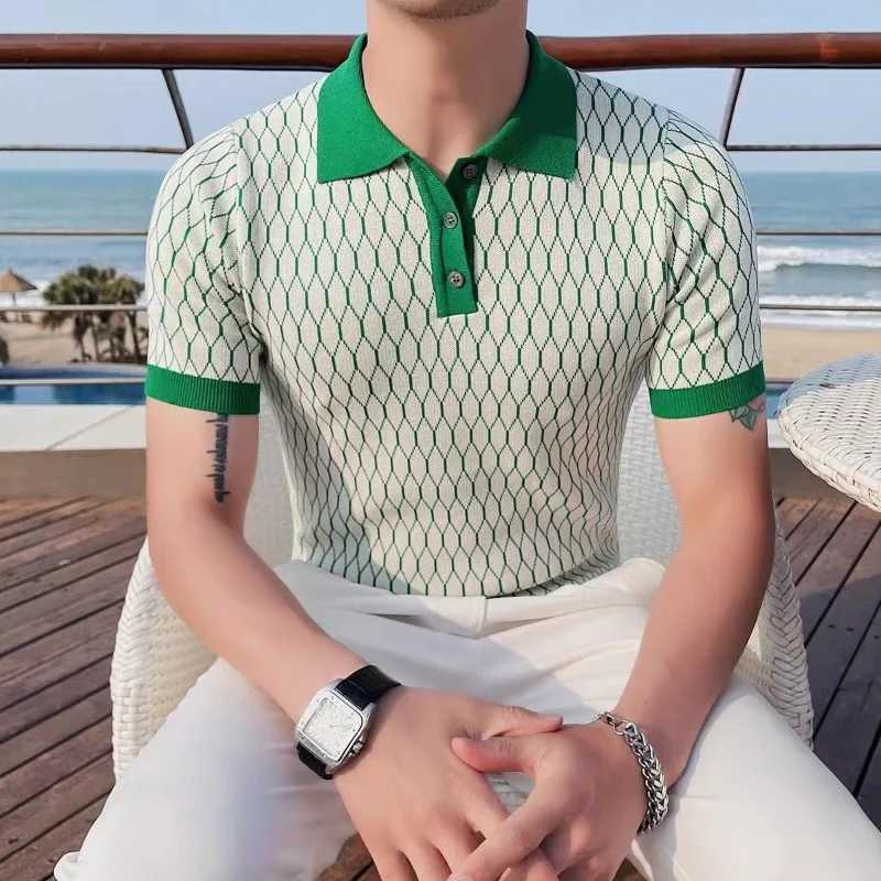 Spring Summer New Fashion Polo Pullover Short Sleeve Tees Casual Versatile Western Clothing KnittedCommuter Mens Polo ShirtsT250228