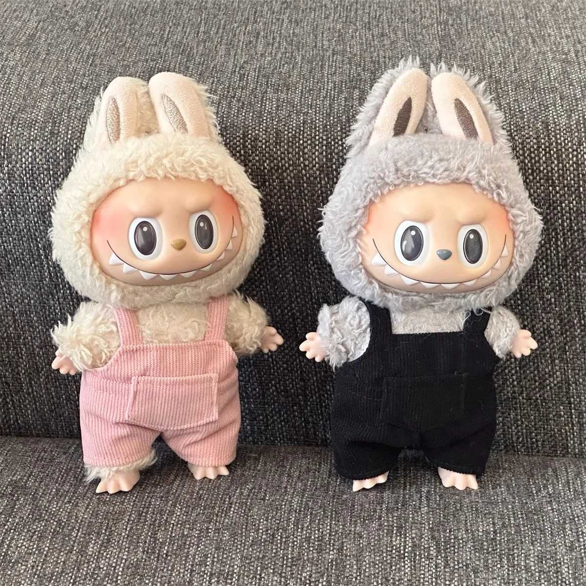 For 15cm Labubu Clothes Pocket overalls Collection Labubu Outfit Accessories Vinyl doll replacement Clothes W250301