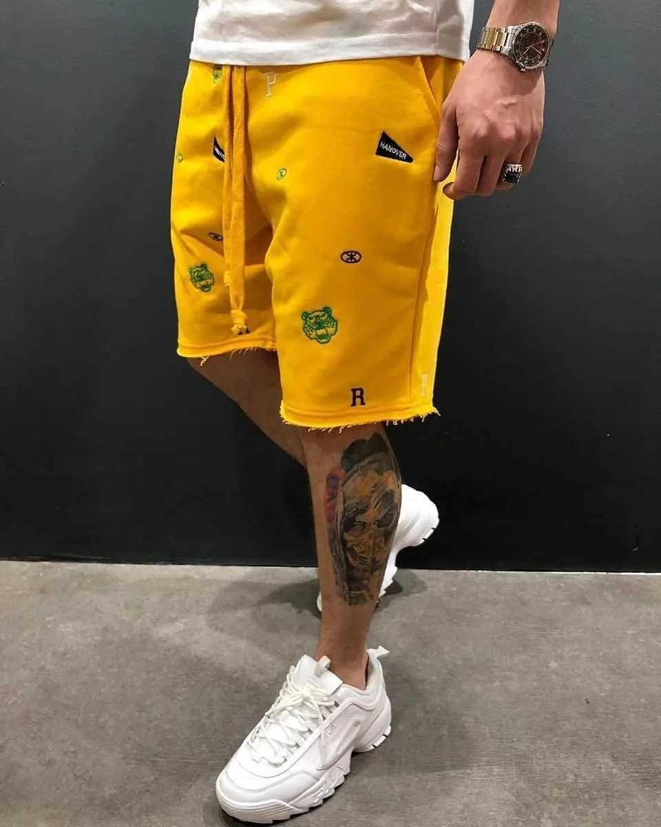 2024 Summer Mens Cargo Shorts Jogging Gym Casual Embroidered Shorts Fashion Mens Cargo Shorts T250424