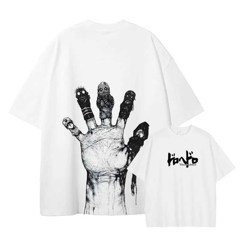 Men's T-Shirts Anime Dorohedoro T-shirt Manga Caiman Extra Large Retro Washed T-shirt Street Clothing Retro DTG Printed Top T-shirt Mens 100% Cot