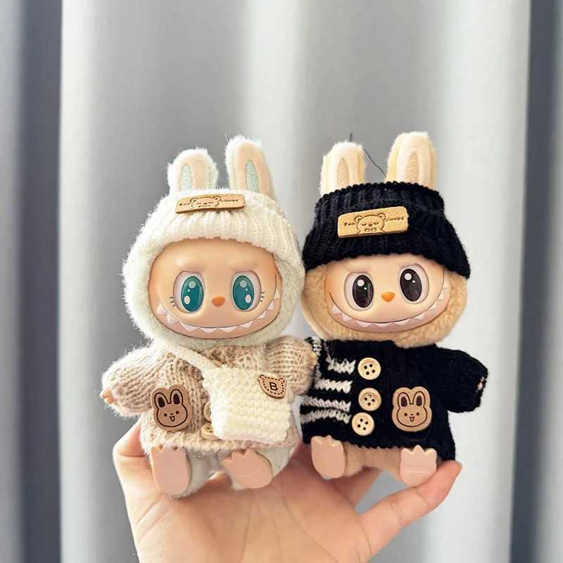 For 15-17 cm Labubu Clothes outfit Labubu Sitting Par Bear Label Scarf Hat Dolls Accessories Cute DecorationXJ250301