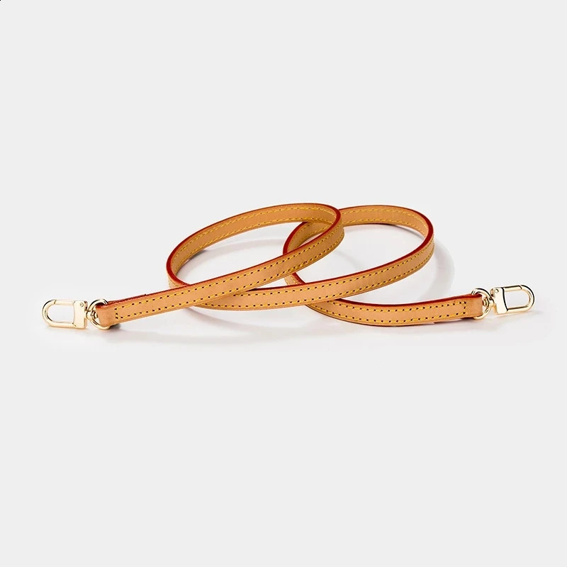 1cm Width Genuine Vachetta Leather Non-adjustable Bag Strap Shoulder Belt For er Women Handbag Lady Pochette 59-120cm Long 250227