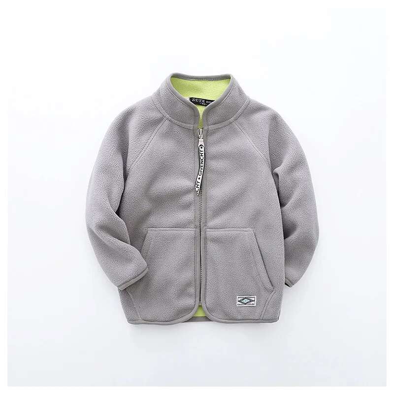 Ddmyshoesvip Warm Polar Fleece Unisex Child Coat Full Zip Sanding Baby Girls Boys Jackets School Kids Children Outerwear Years Old