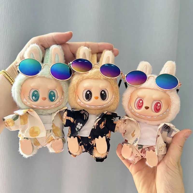 1 set Haii Sle Full-length for 17cm Lababu Clothing Beach Clothes Vinyl Doll Shirt Pants Glasses Suit ShoesXJ250301