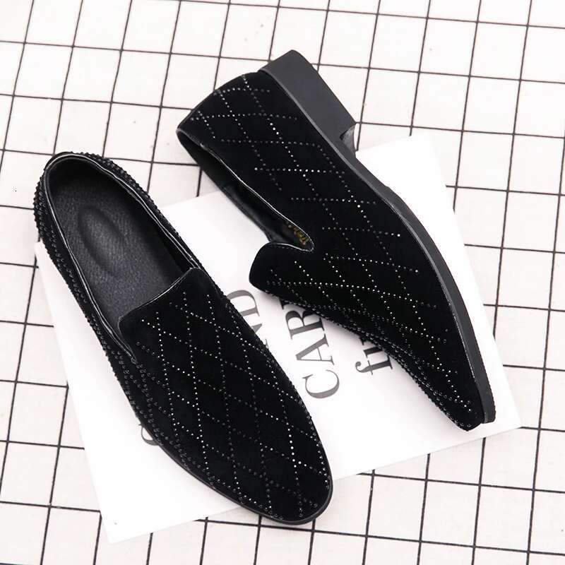 2021 Men's Rhies Dress Italian Style Fashion Party Flats Men Shoes Nightclub Wedding Formal Loafers