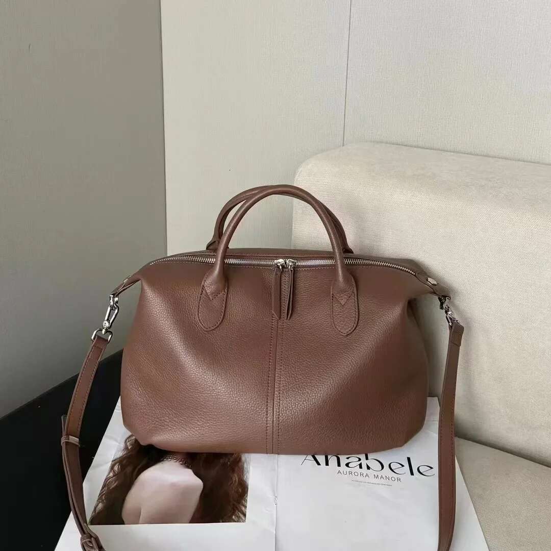 Genuine Leather Handbag Women's Crossbody Lightweight Large Capacity Single Shoulder Bag For Commuting Travel