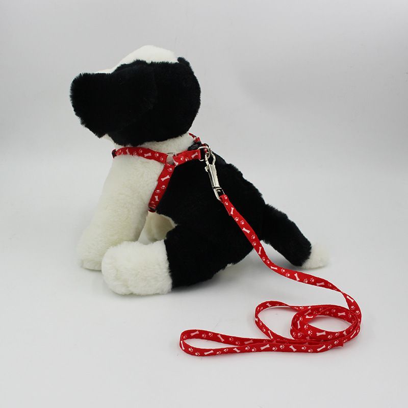 Pet Supplies Puppy Walking Printed Leashes Adjustable Cat Dog Collar Leash Dog Pet Lead Harness Chest Back Belt Traction Rope