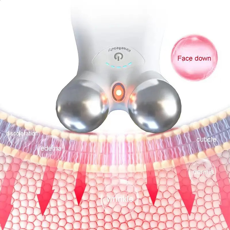 Microcurrent Face Roller Massager Face Lifting Machine 3D Facial Massage Roller Anti Tighten Skin Rejuvenation Skin Care 250226