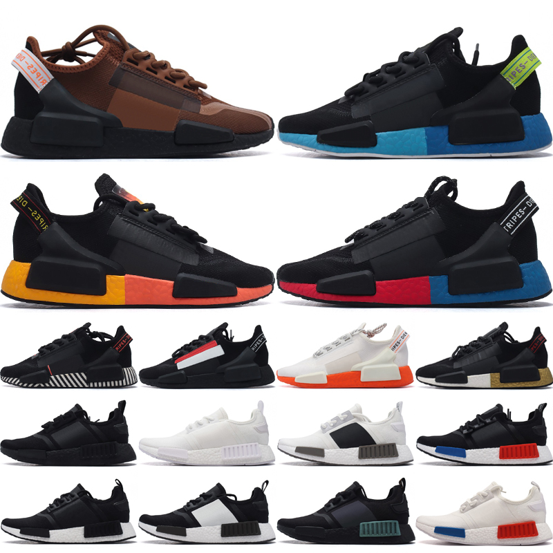 Original R1 V Men Women Running Shoes 2025 Designer Trainers Core Black Lush Red OG Triple Black Metallic Gold Shock Yellow Outdoor Sneakers Size 36-45